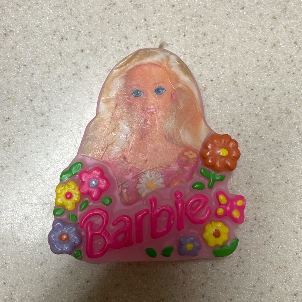 1995 Vintage Barbie Mattel Wilton 2" Cake Topper Candle